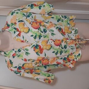 🍋 Lauren Conrad Fruit Blouse sz XL